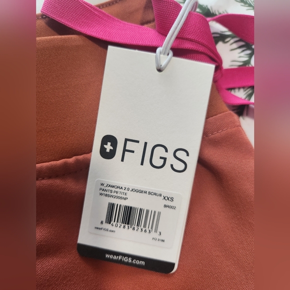 NWT Figs high-waisted zamora scrub jogger pants orange XXS - Picture 2 of 2